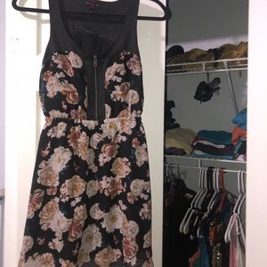 Edgy cute rose black and pink on the go dress